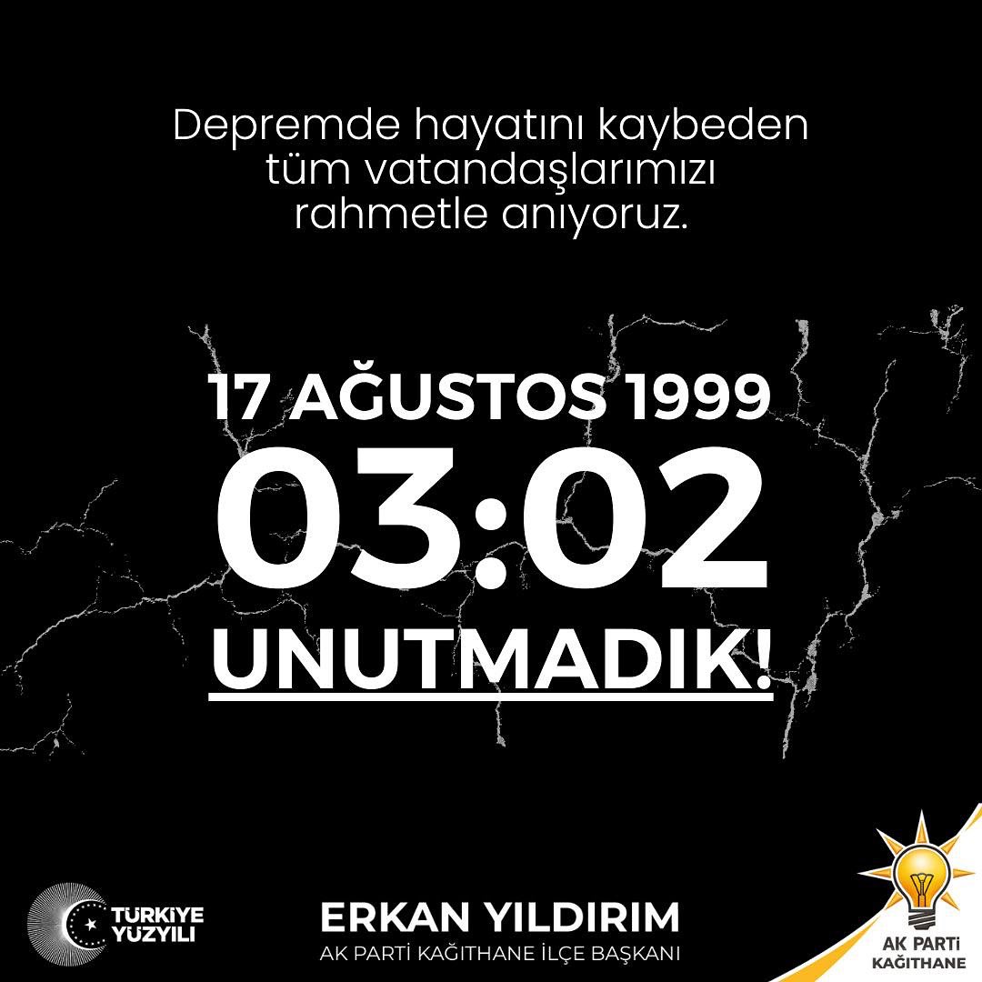 17 AĞUSTOS MARMARA DEPREMİ’Nİ UNUTMADIK